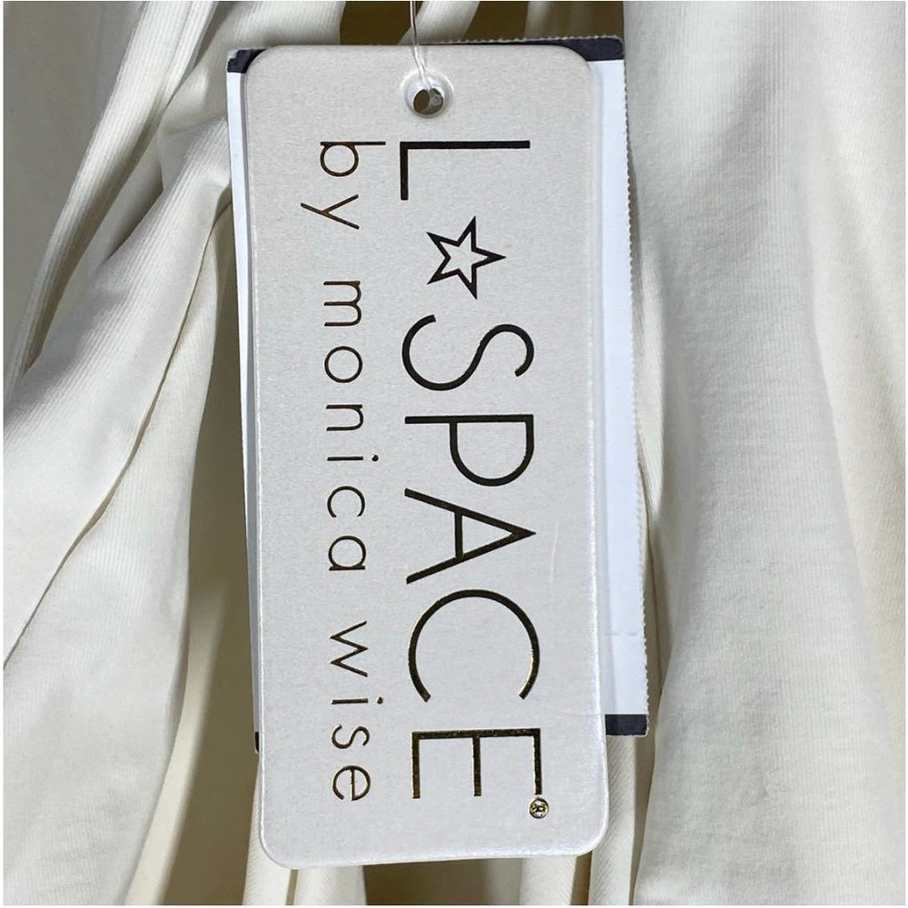 L Space High Impact One Piece Bitsy Cut Swimsuit Cream Tan Sz 12 XL NWT - Picture 8 of 12